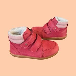 Bobux Kids Pink Leather Winter Boots